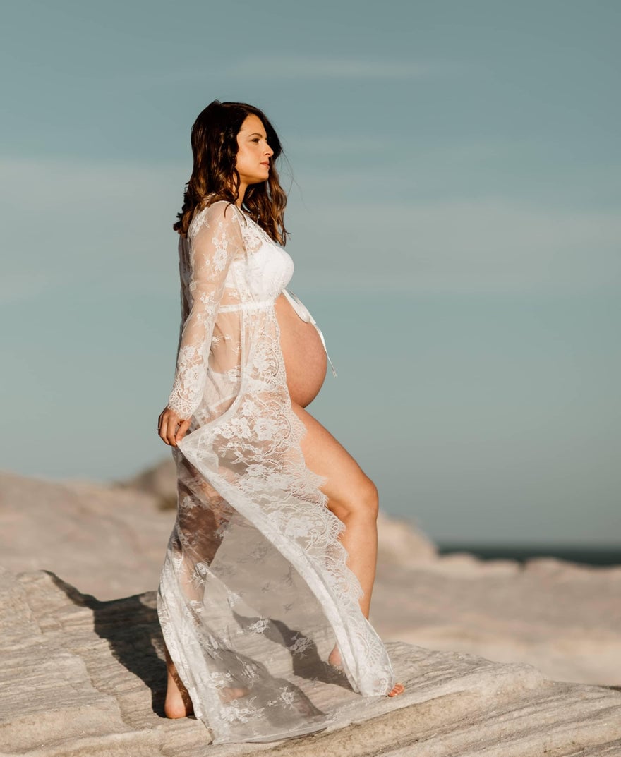 Mama Rentals Eve Lace Kimono - White photo 2