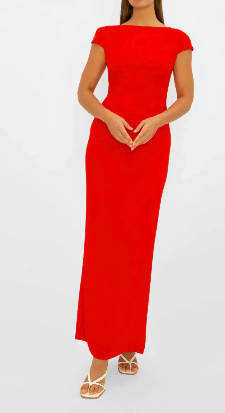 Carla Zampatti Bareback Beauty Gown Red Size 10 photo 2