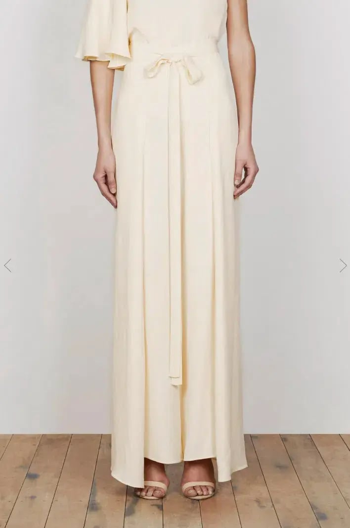 Shona Joy Lautner One Shoulder Top and Palazzo Pants Set Cream Size 8 photo 5