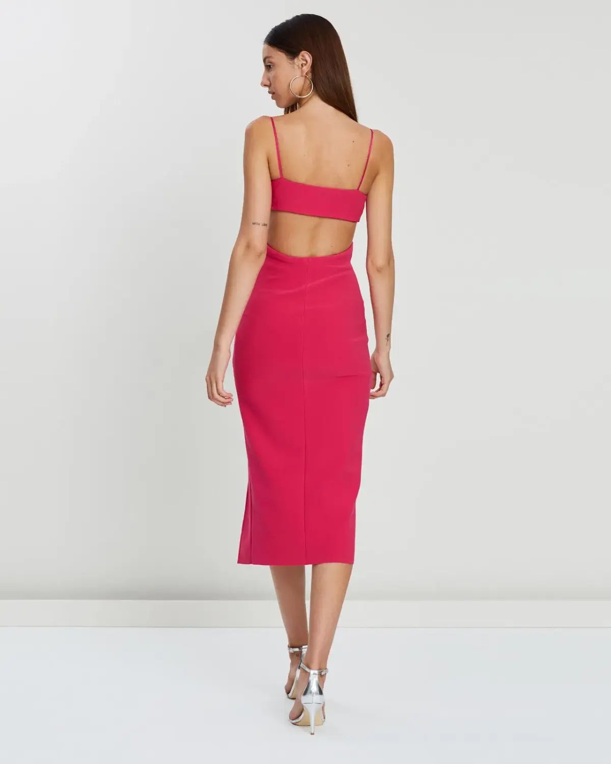 Bec and Bridge Amelie Panel Midi Dress Pink Size 8 photo 2
