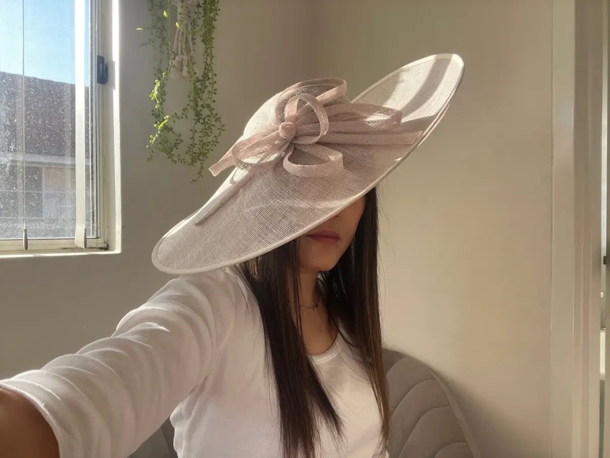 Melbourne Cup Day Best Dress - Thurley Utopia Lace Midi Dress in Seashell Pink with choice of 1 fascinator photo 5