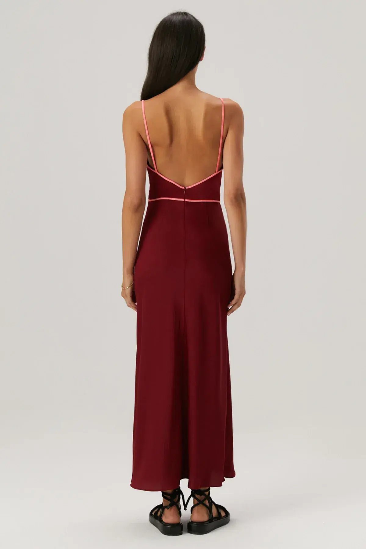 MISHA Ramira Maxi Dress Wine Size 8/S photo 2