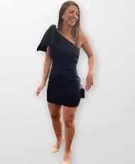 Rebecca Vallance Hamptons Bow Mini Dress Navy Size 10 photo 7