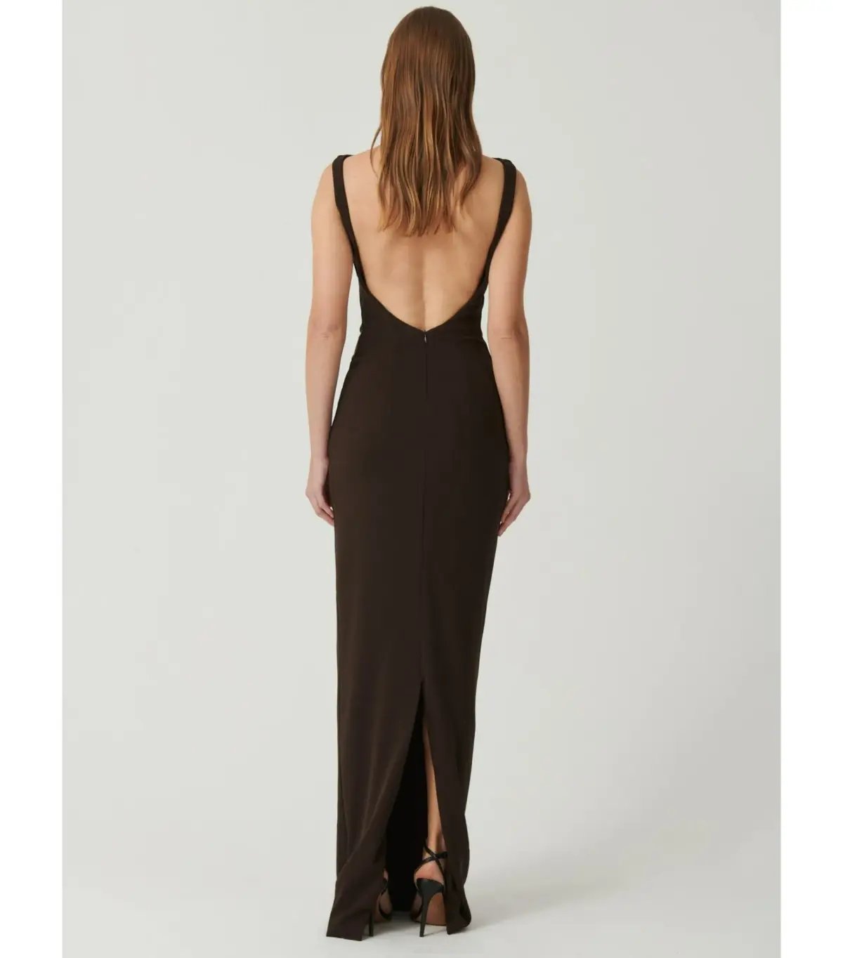 Effie Kats Verona Maxi Gown Coffee Brown Size L / AU 12 photo 3