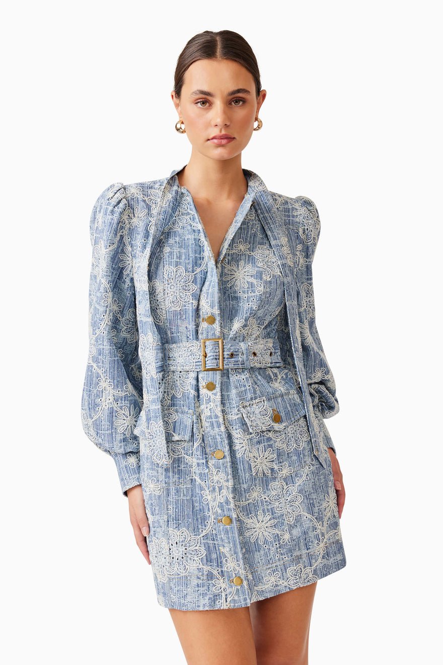 Elliatt Monica Mini Dress - Blue photo 3