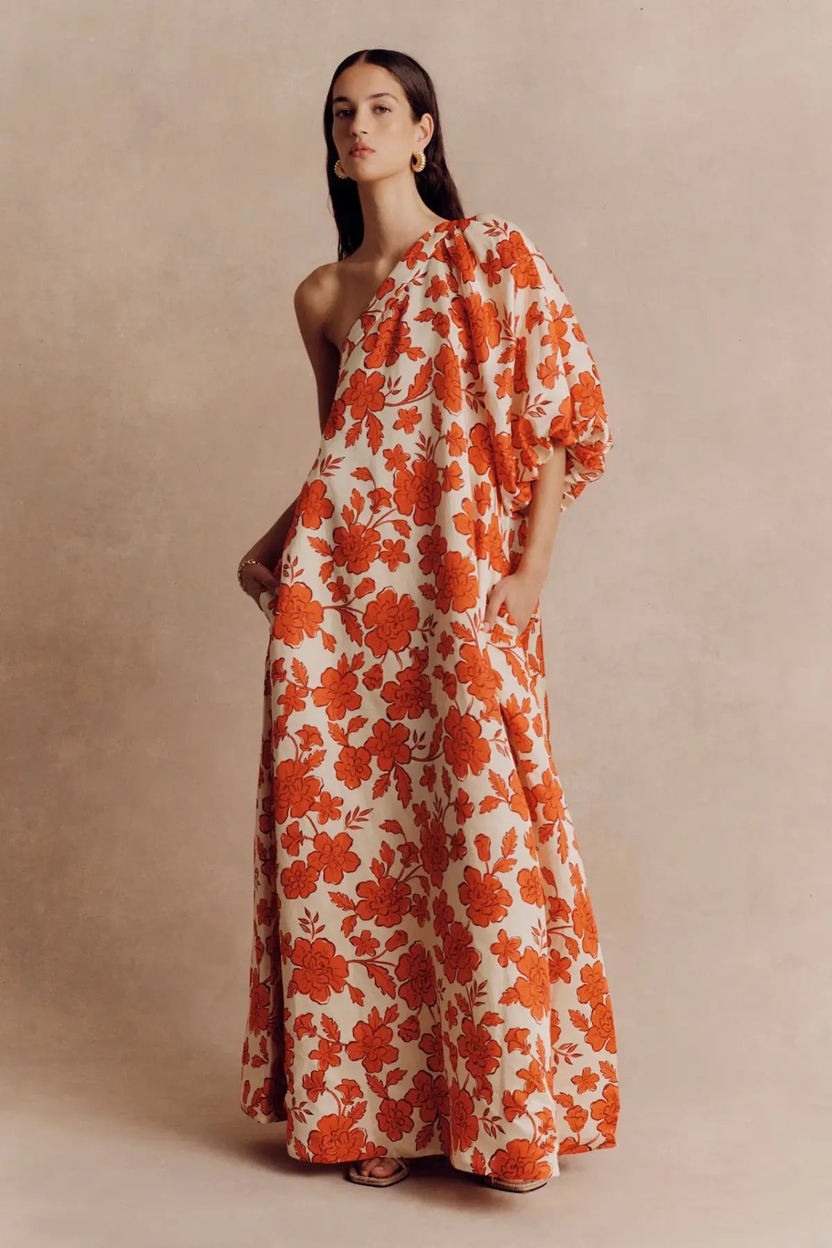 Hansen and Gretel Carmen One Shoulder Floral Maxi Dress Wild Flower Size M / AU 12 photo 2