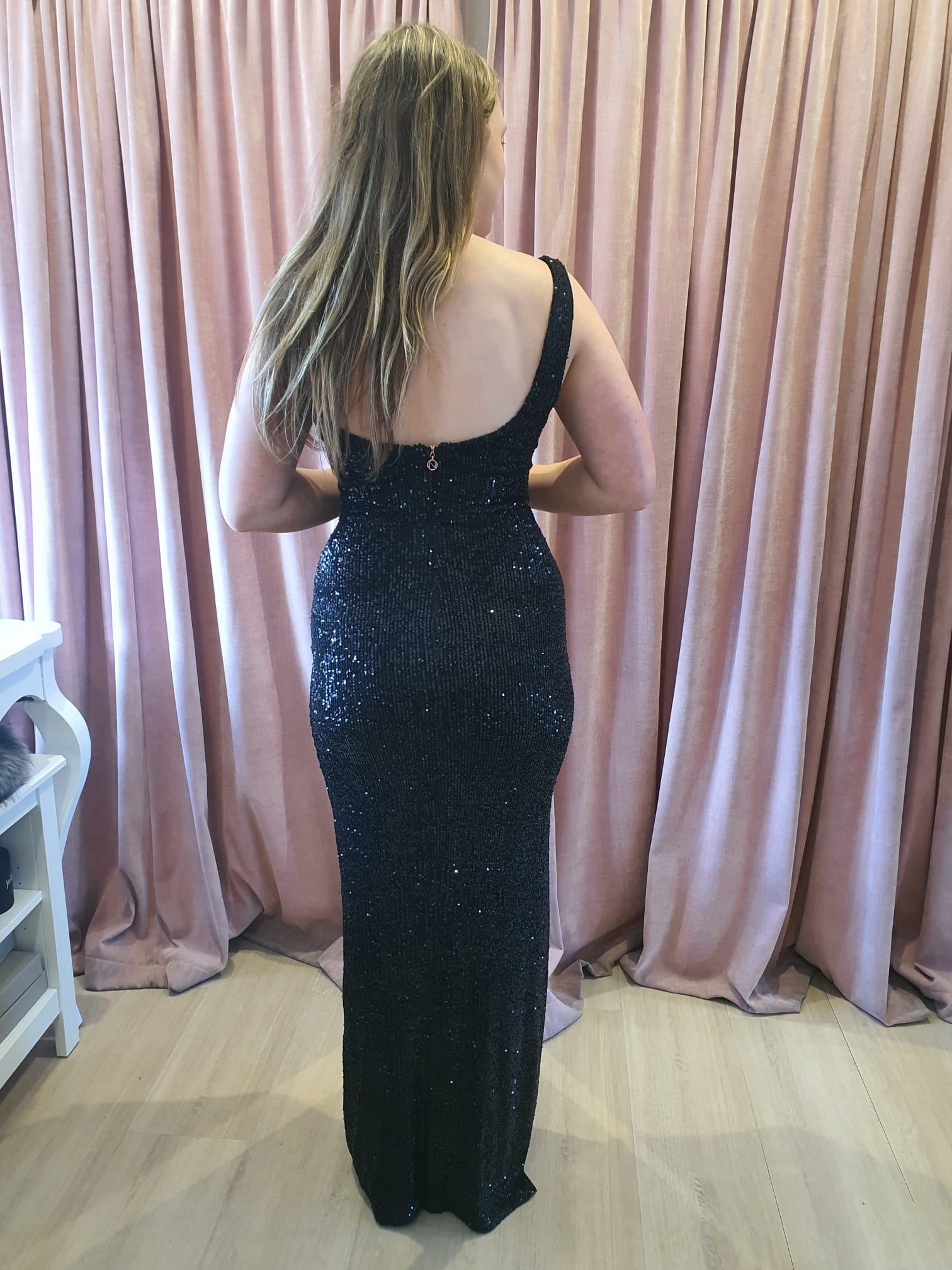 Black Sequin 2 strap Gown Nookie photo 2