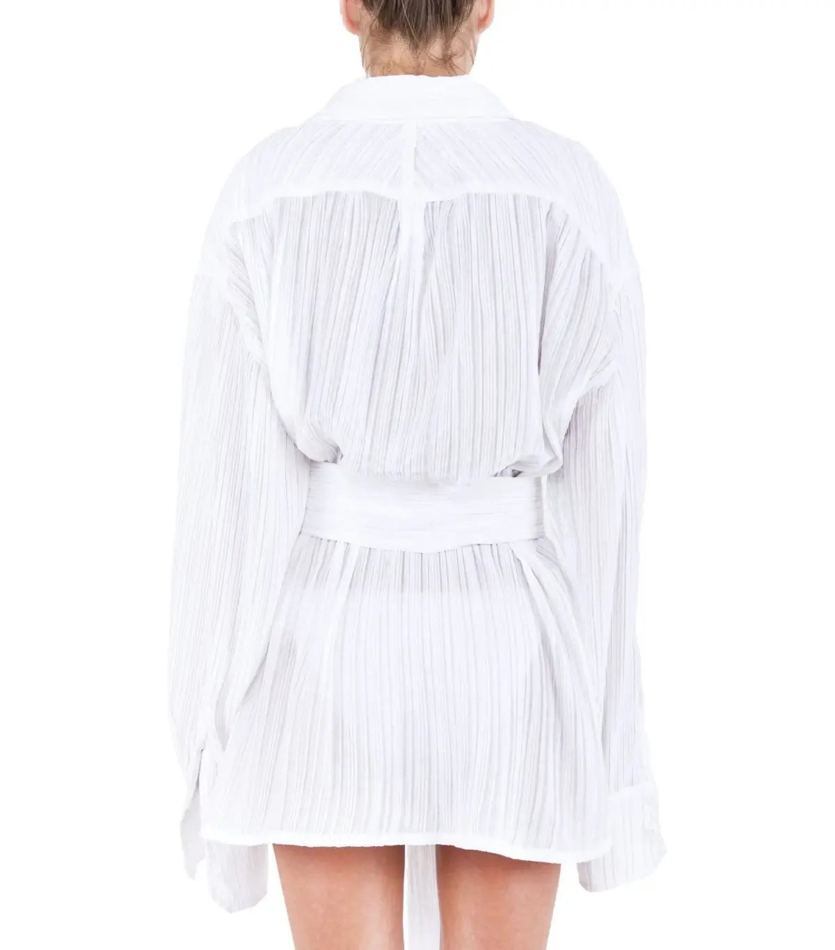 BAMBA SWIM Titan Shirt Dress in White Size S / AU 8 photo 7