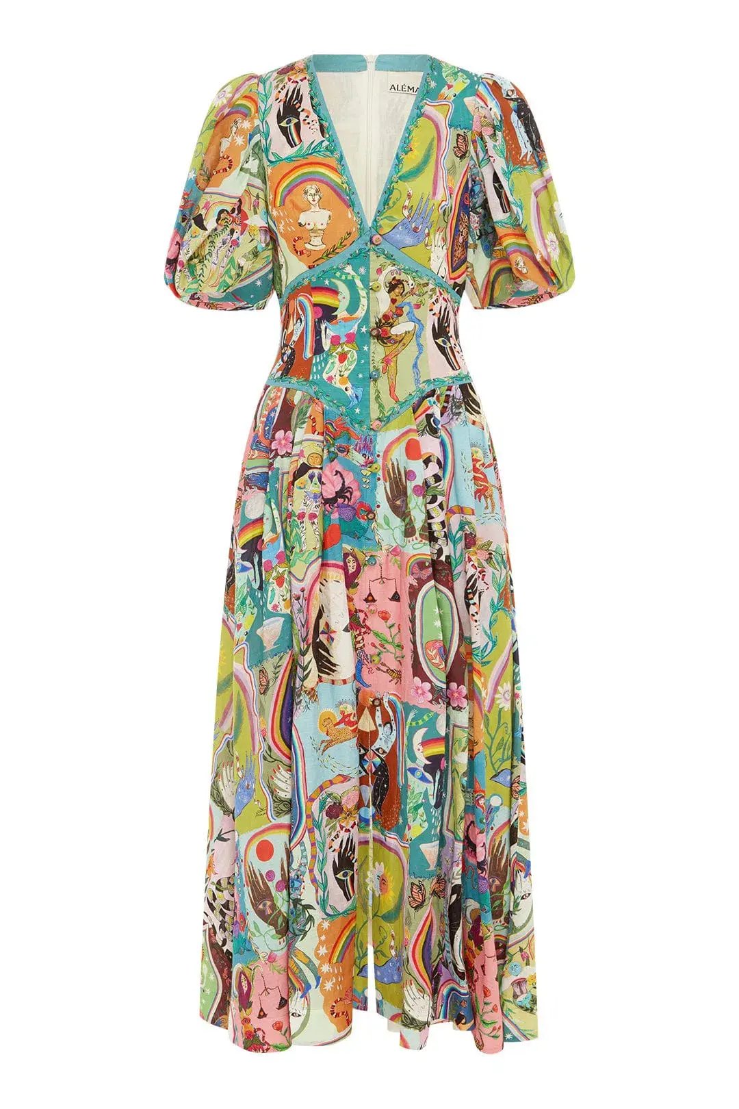 Alemais Evergreen Midi Dress Multi Size 8 photo 4