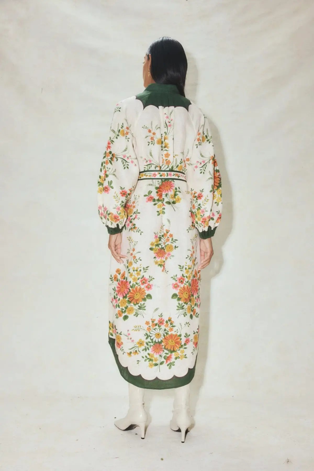 Alemais Elisabetta Midi Shirtdess Floral Size 16 photo 2