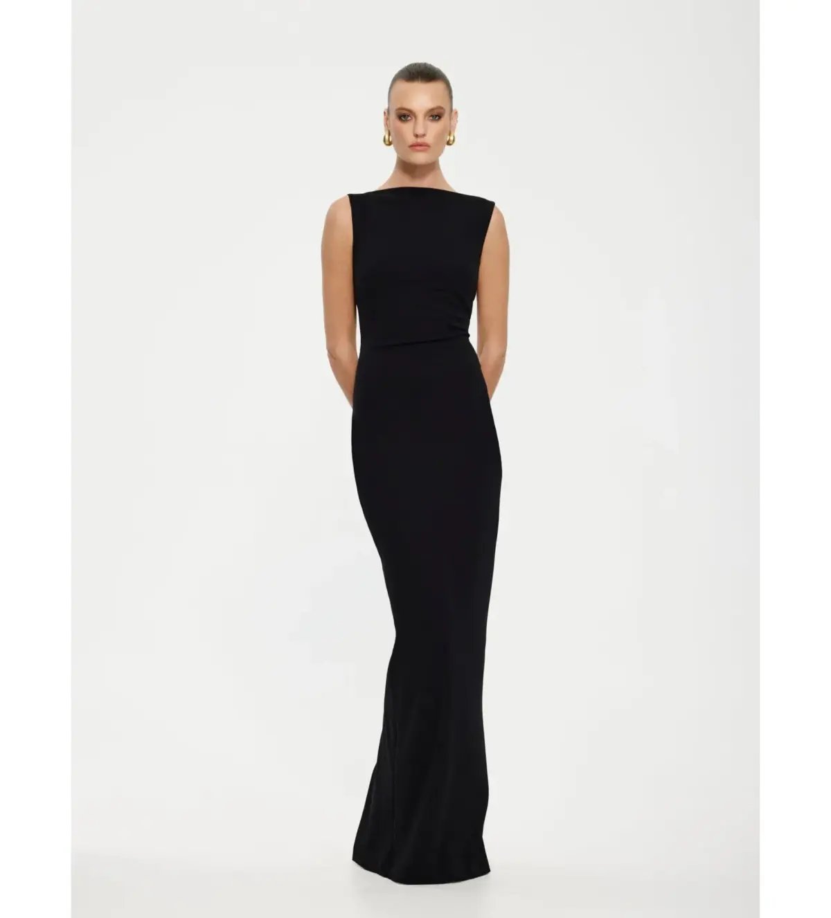 Effie Kats Verona Gown Black size S/ AU 8 photo 2