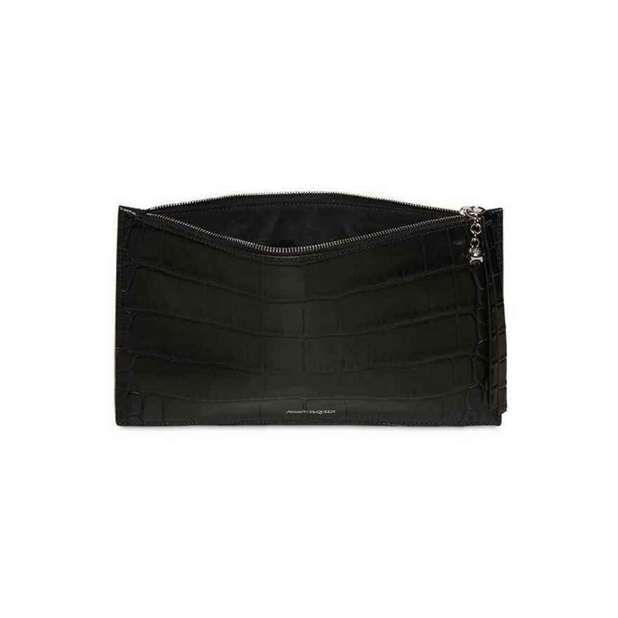 Alexander McQueen Croc Embossed Leather Pouch photo 2