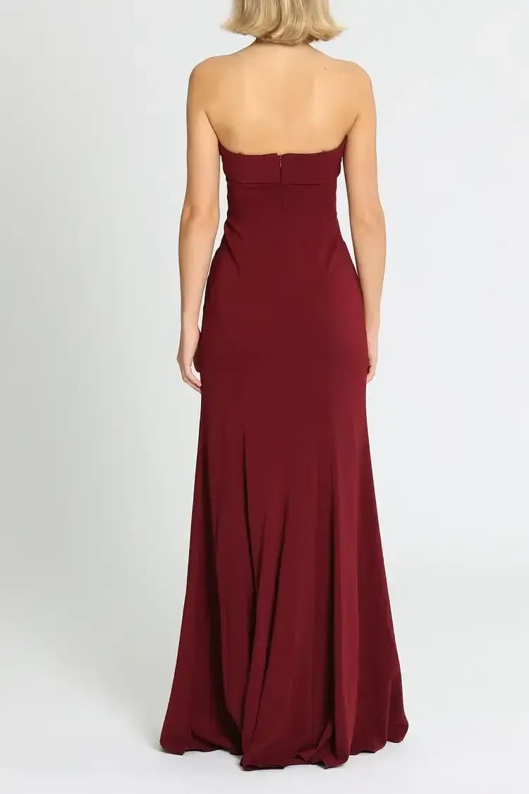 Jay Godfrey Cambridge Gown in Bordeaux Size 14 photo 3