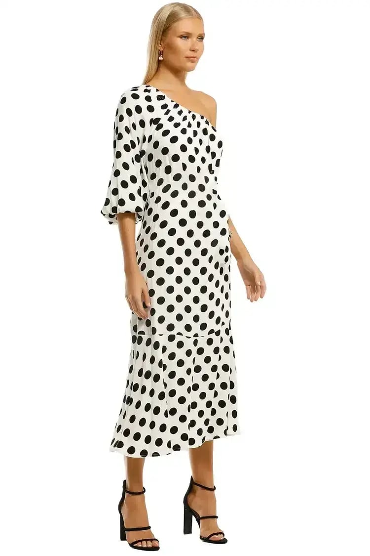 Country Road One Shoulder Maxi Dress in Antique White Print Size 16 photo 2