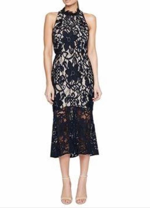 Rodeo Show Madrid Lace Midi Dress Black Size 6 photo 2