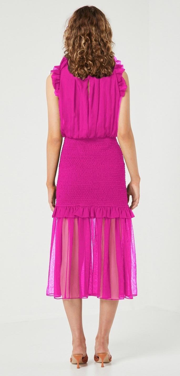 Elliatt Capture Midi Dress Pink Size 8 photo 3