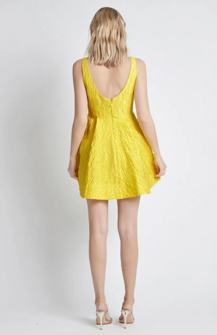Sheike Winnie Mini Dress Yellow Size 10 photo 2