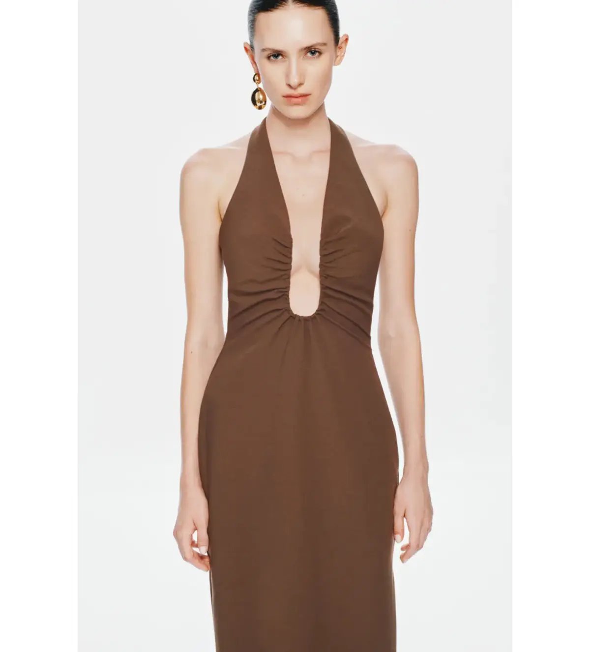 MISHA The Alusia Maxi Dress in Mink Size 8/S photo 4