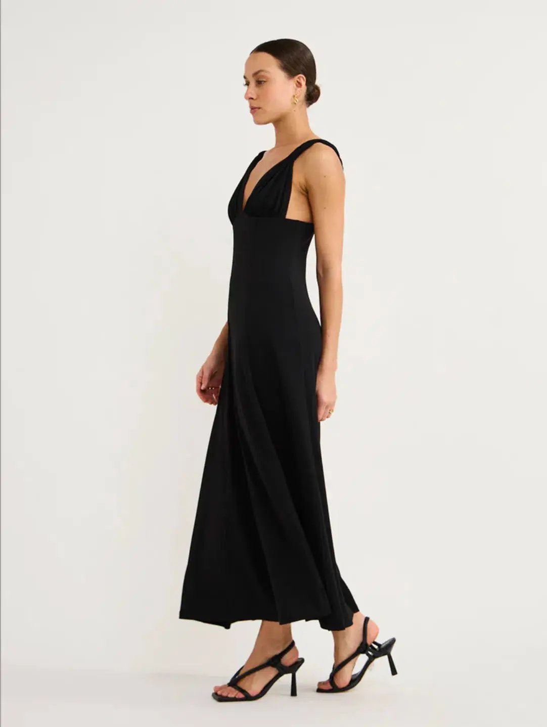 Hansen and Gretel Campari Jersey Midi Dress Black Size XS / AU 6 photo 5