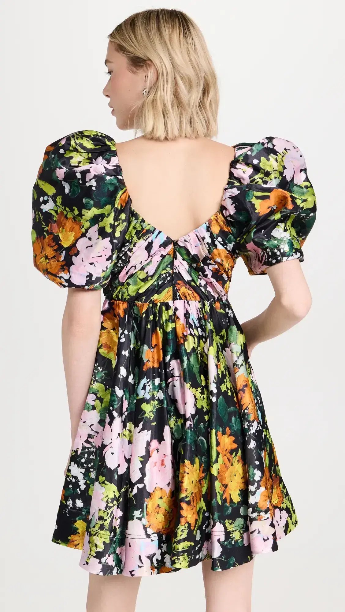 Aje - Gabrielle Plunge Mini Dress Floral - Size 12 photo 3