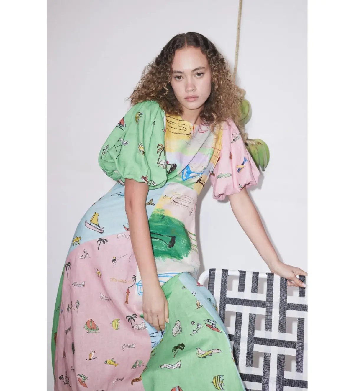 Alemais Jet Midi Dress Multi Print Size AU 12 photo 6