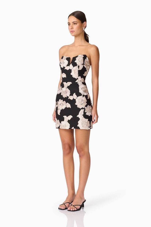 Elliatt Margaux Mini Dress - Black Gold photo 2
