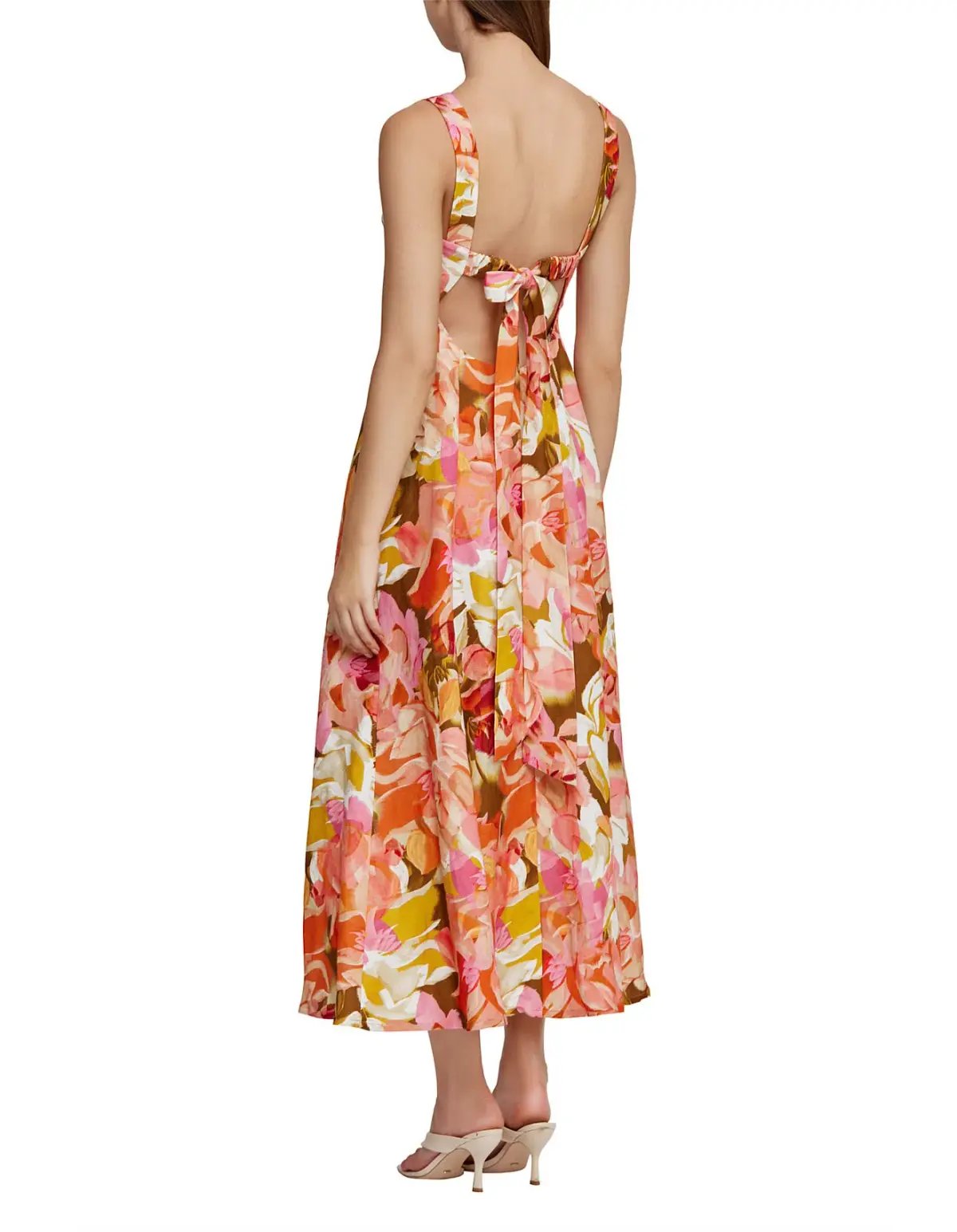 Acler Tate Midi Dress Pink Bouquet Size 16 photo 2