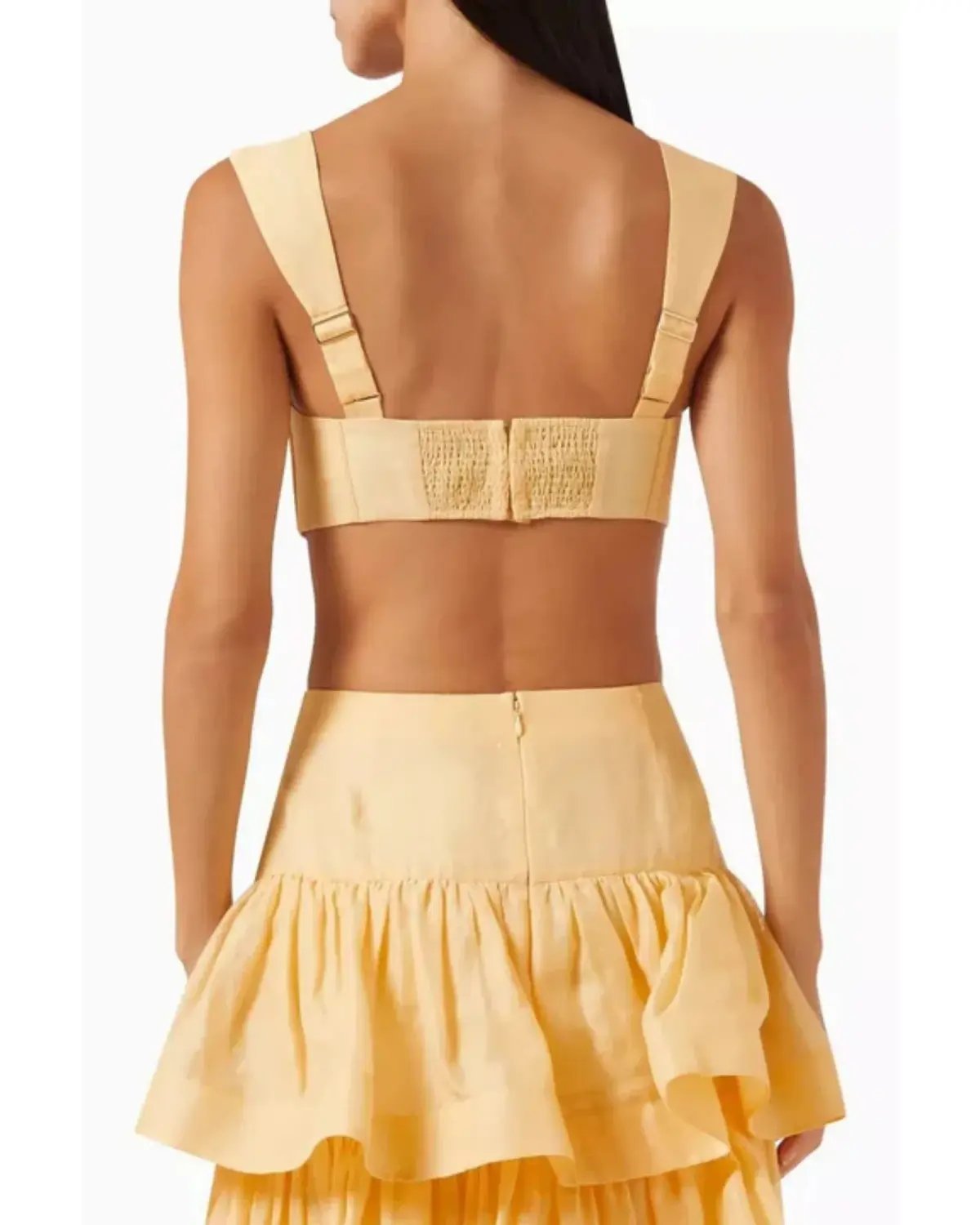 Zimmerman Coaster Bralette and Tiered Skirt Yellow Size 0P / AU 6 photo 2