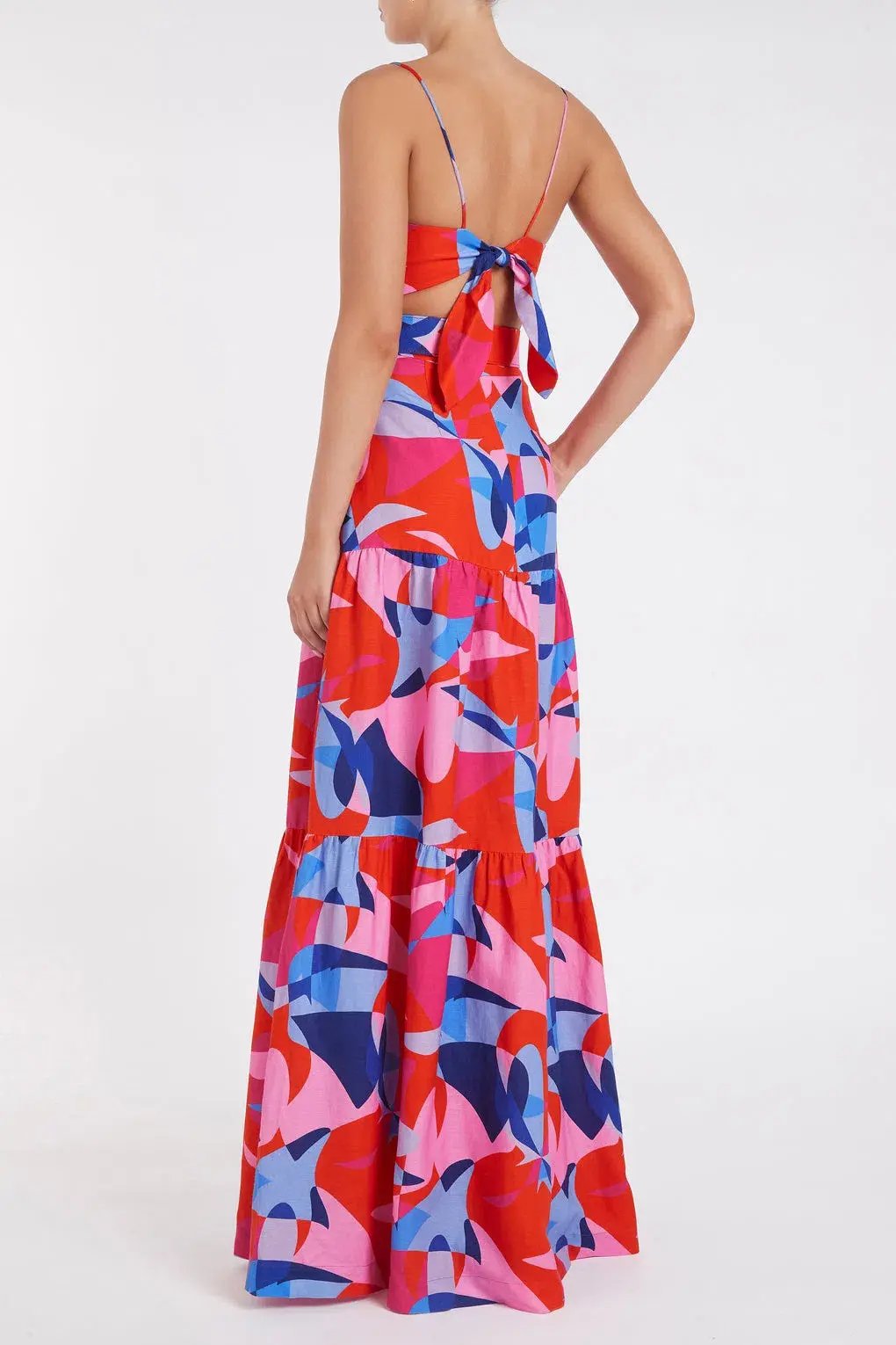 Rebecca Vallance Iggy Cut Out Maxi Dress Print Size 8 photo 5