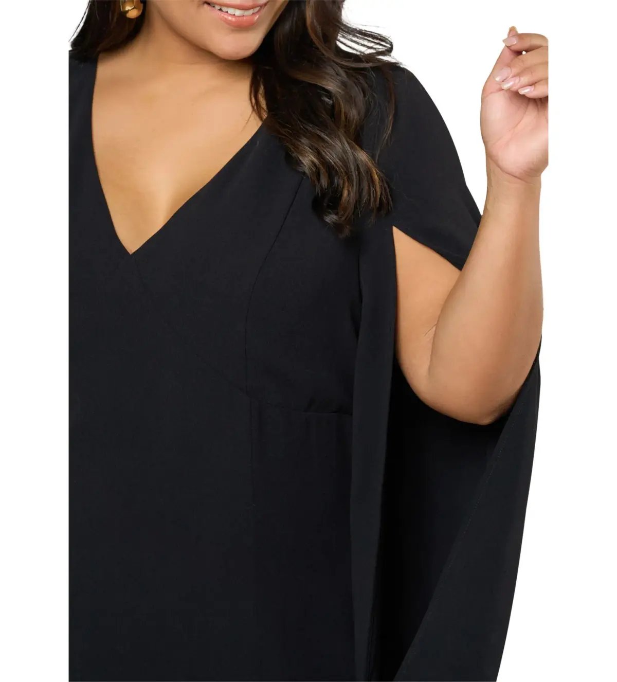 Curve Project Main Character Cape Maxi Dress Black by Pink Dusk Size 16 photo 5