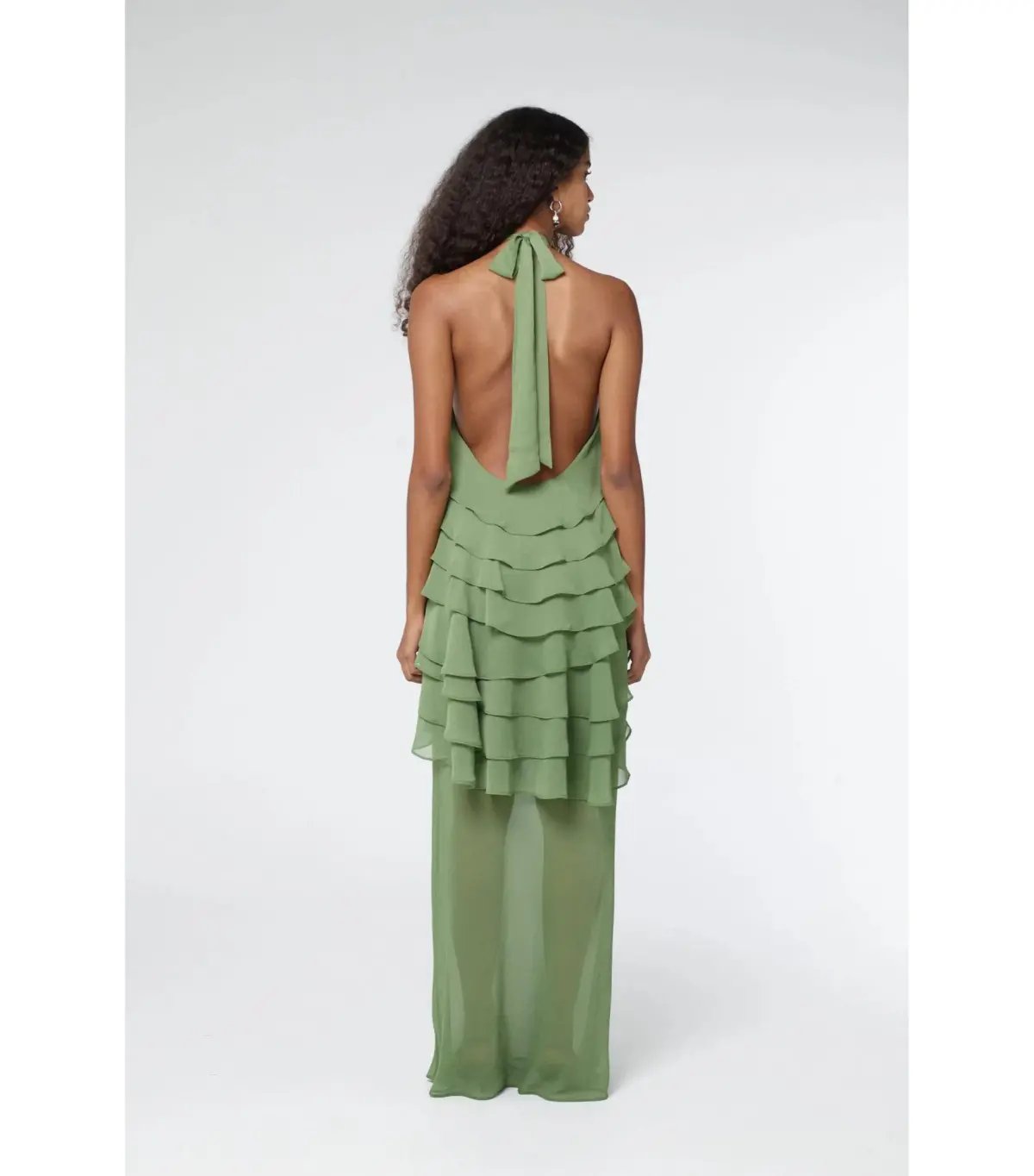Third Form Gaia Tiered Maxi Dress in Juniper Size AU 8 photo 4