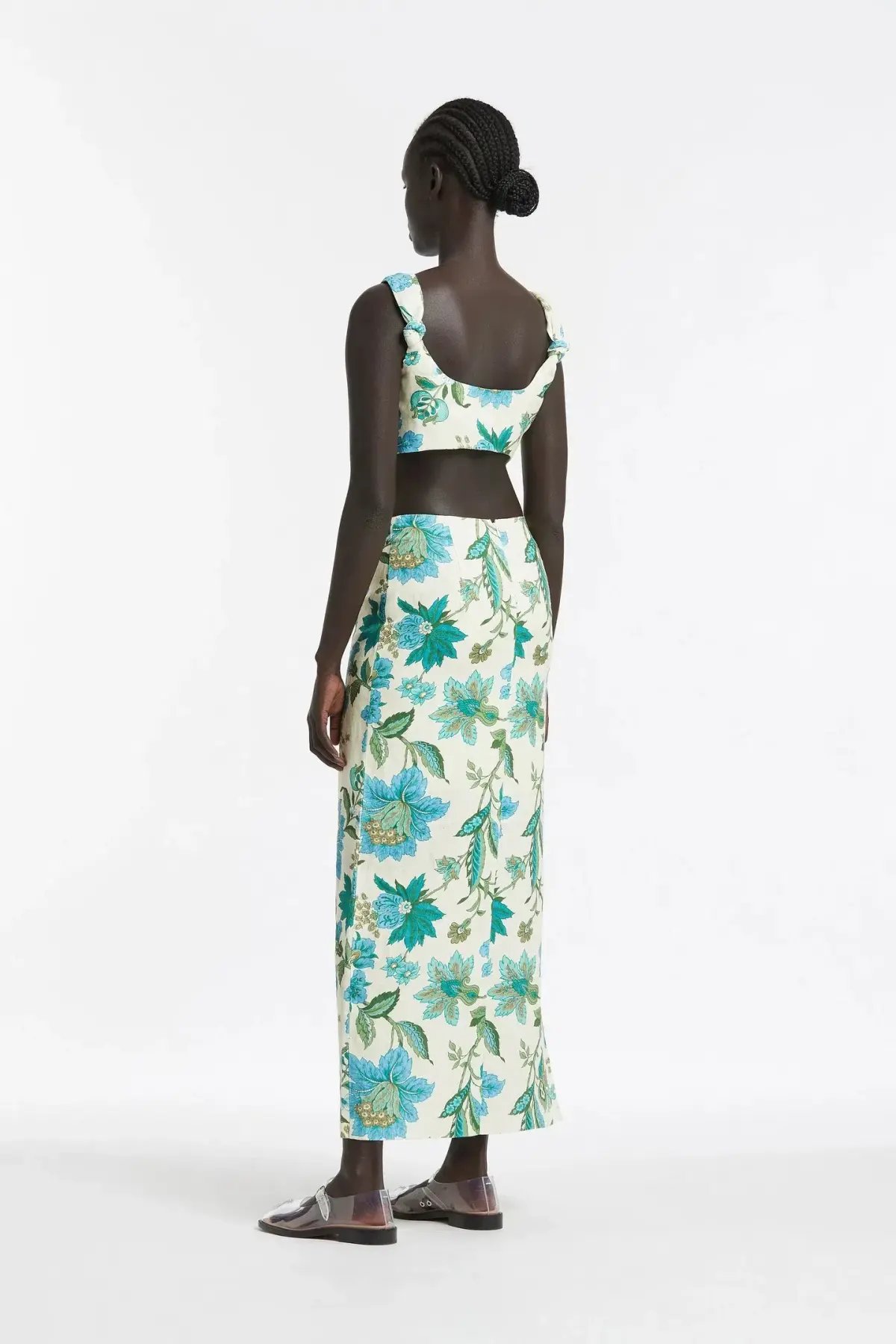 Sir the Label Alexandre Knot Bralette and Skirt Set Marguerite Print Size 1/Au 8 photo 2