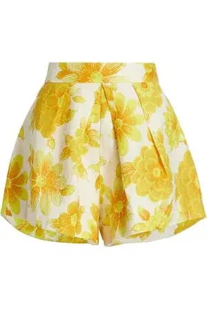 Alemais Sonny Sculpt Crop Top and Shorts Mini Set Floral Lemon Size 8 photo 6
