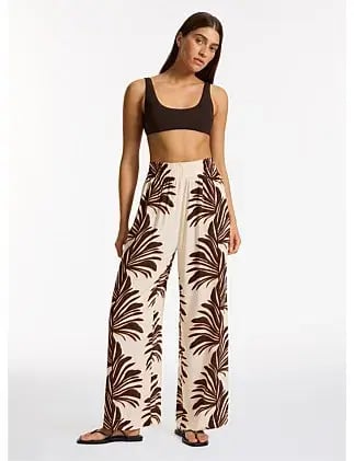 Jets Dahlia Palm Wide Leg Pants Size 14/L photo 3