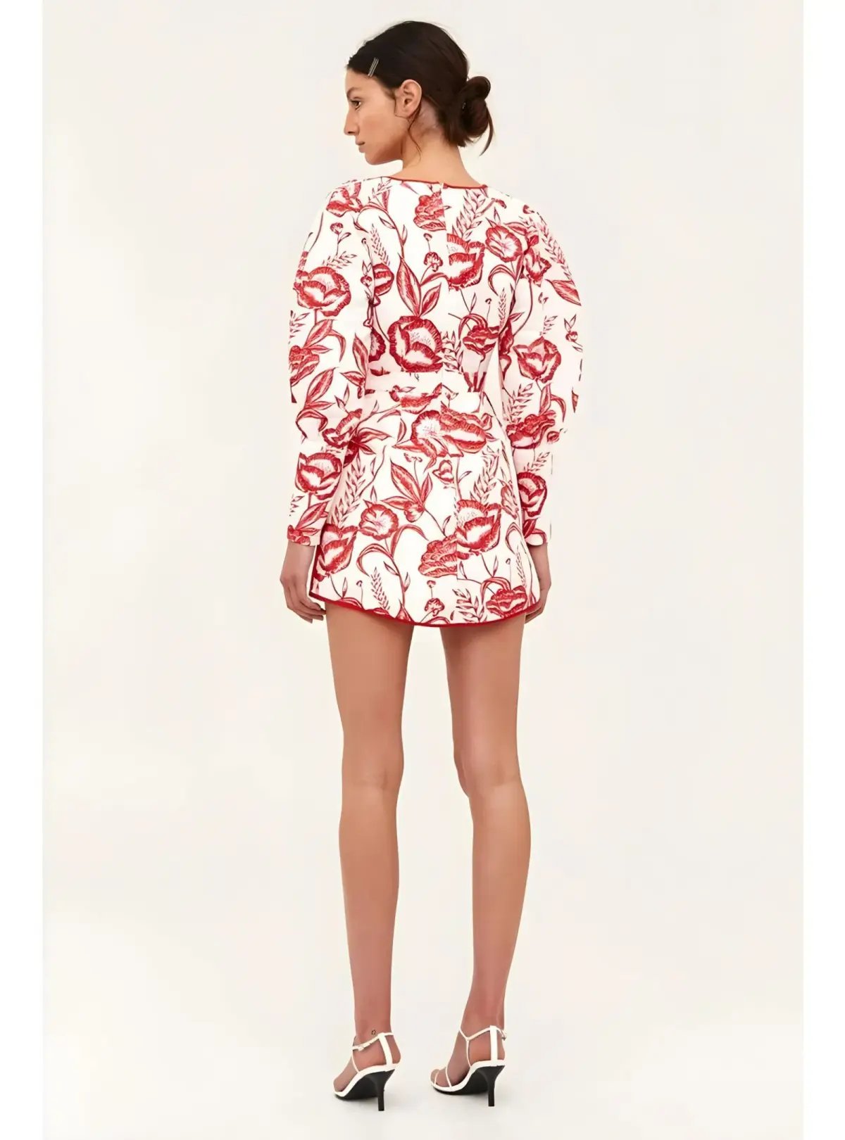 C/MEO Collective White Lie LS Dress Red/White Size AU 6 photo 2