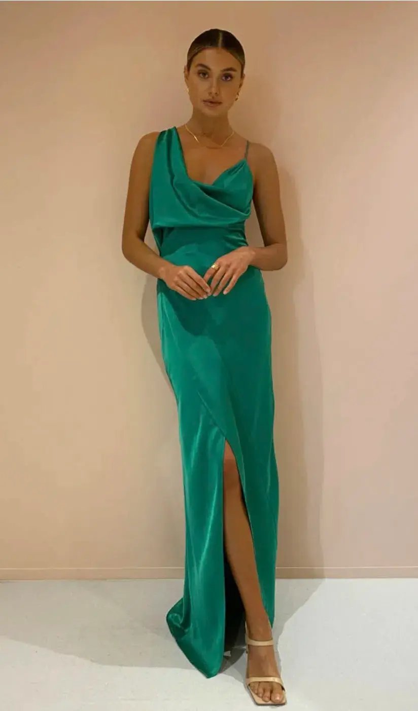 One Fell Swoop Muse Maxi Dress Cardinal Green Size 6 photo 4