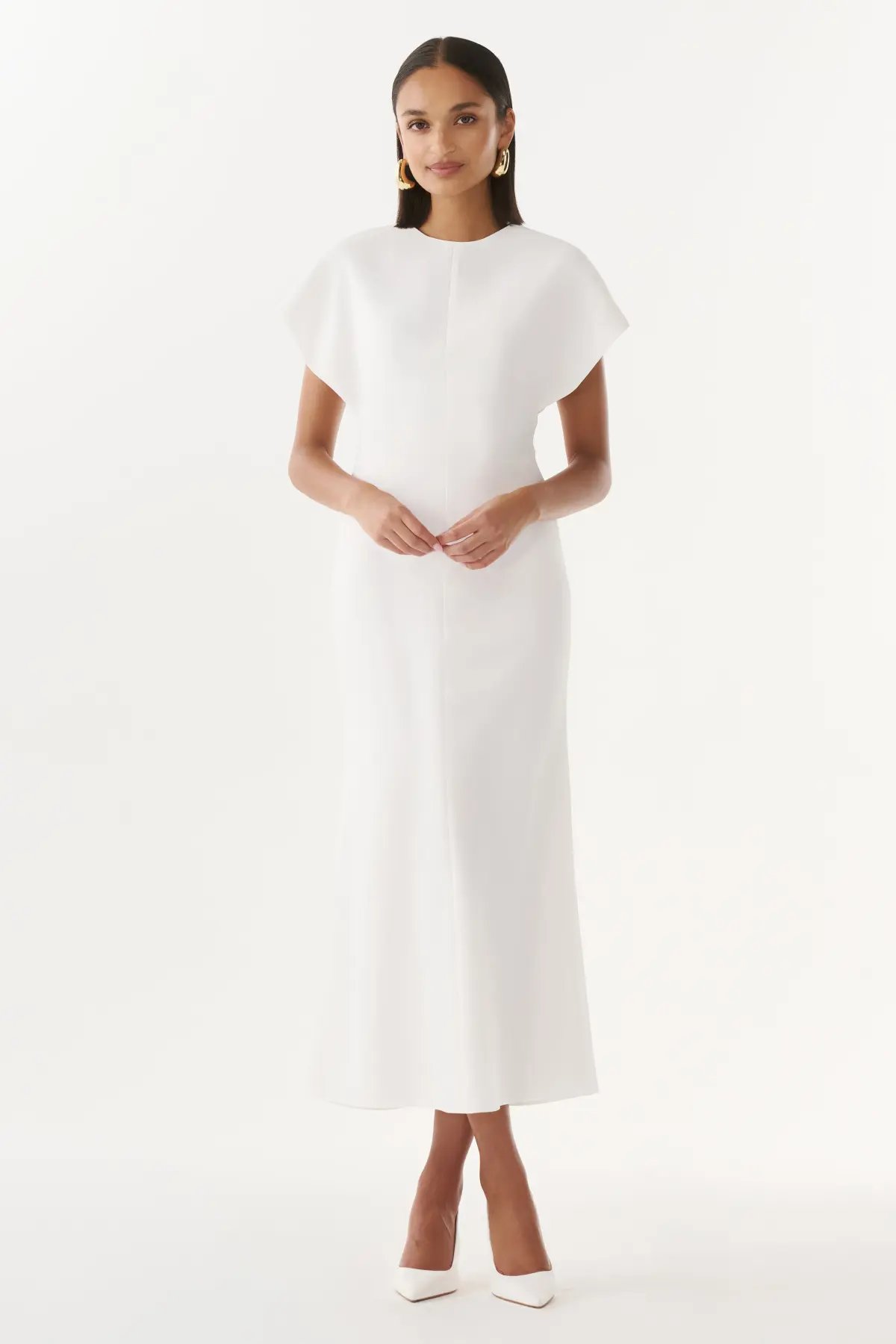 Tongera Alexandra Midi Dress White Size 10 photo 2
