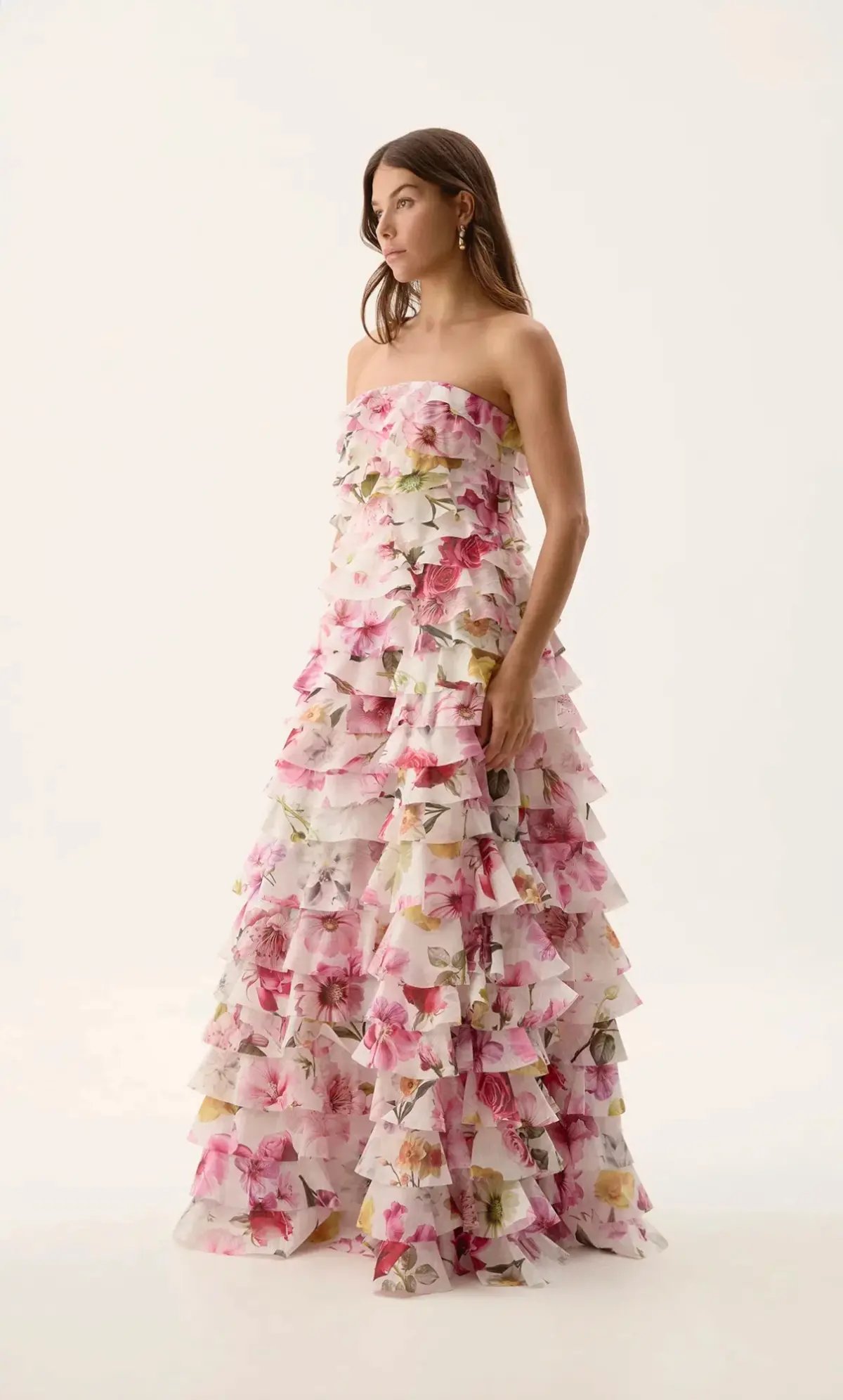Aje / Fleur Pleated Gown / Collage Floral photo 3