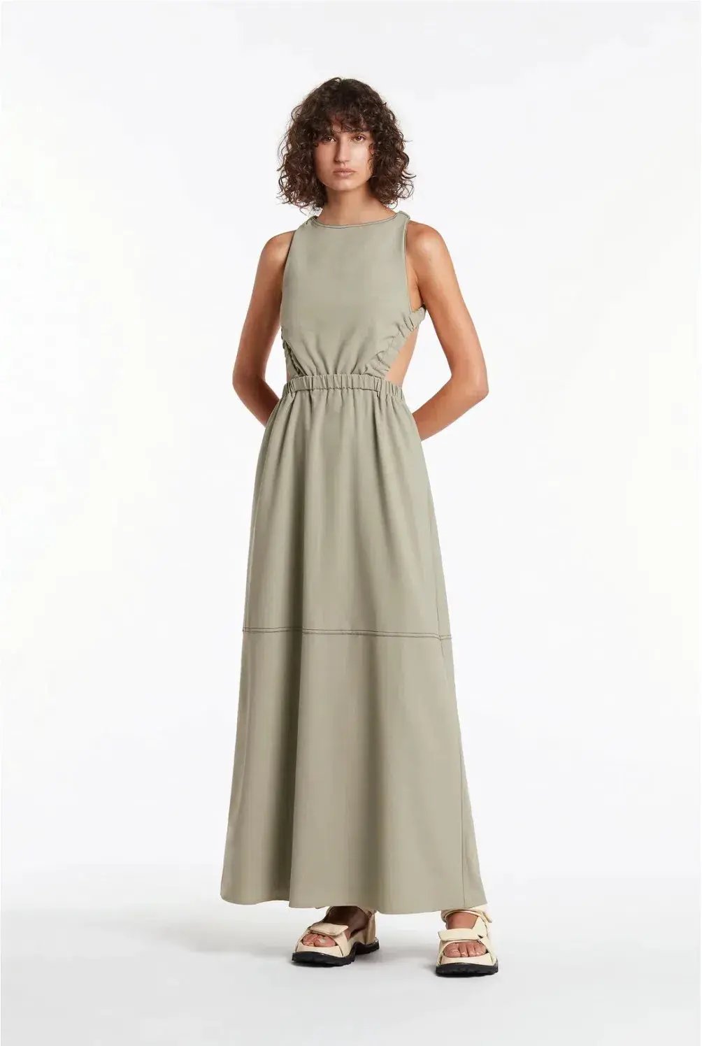Sir the Label Adrien Cross Back Dress Sage Size 1 / Au 8 photo 2