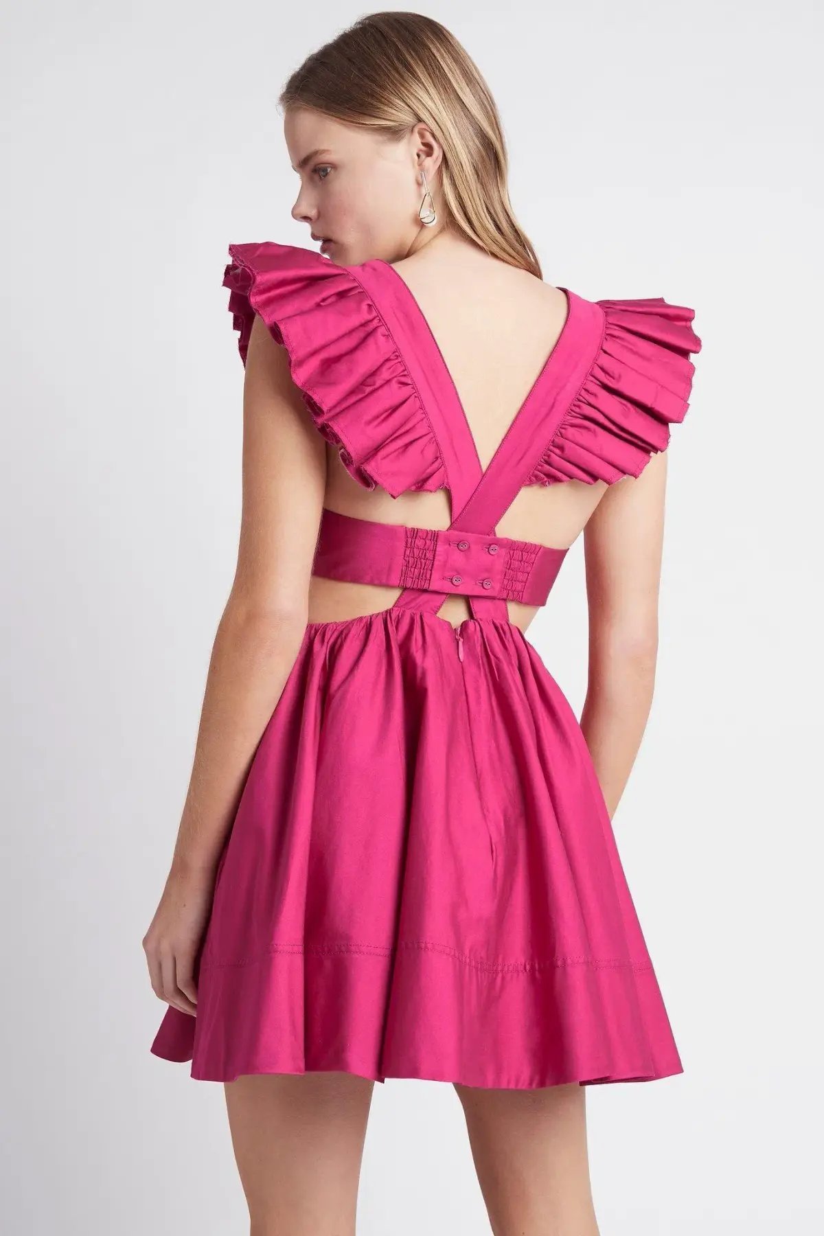 Aje Midsummer Mini Dress Carmine Size 8 photo 3