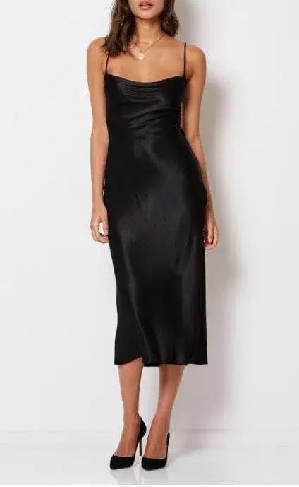 Bec & Bridge Kaia Cowl Dress Black Size 8 photo 5
