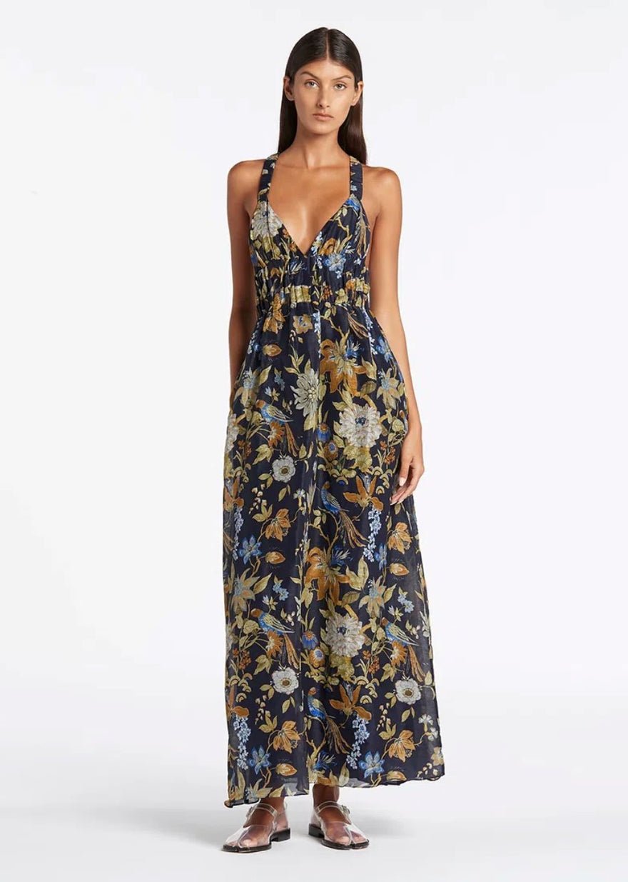 Sir The Label Lilian V Neck Gown In Deliah Floral Print photo 2