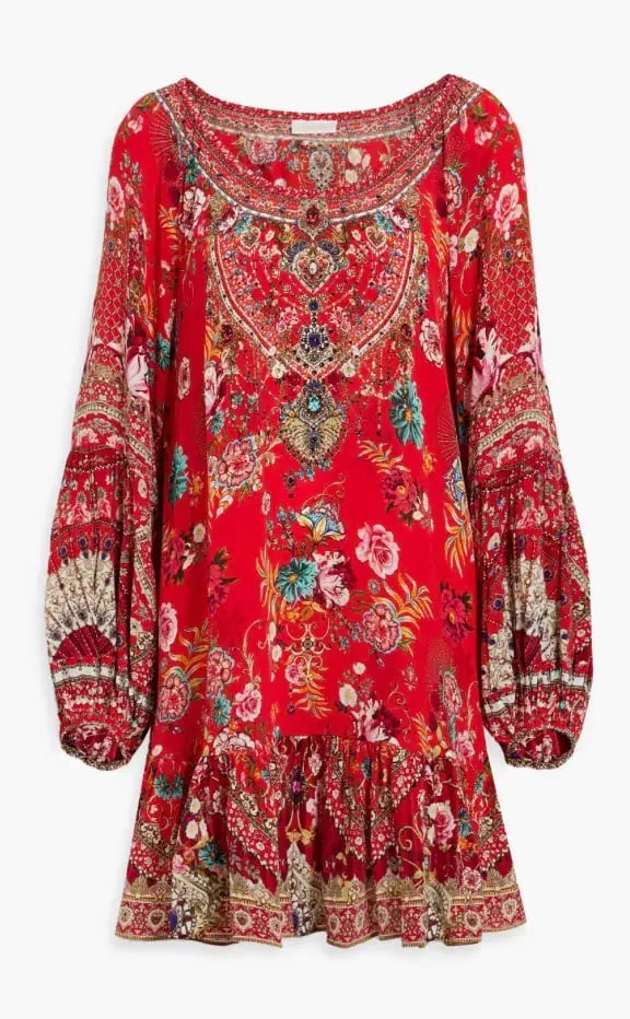 Camilla Frill Dress Red Print Size 18 photo 3