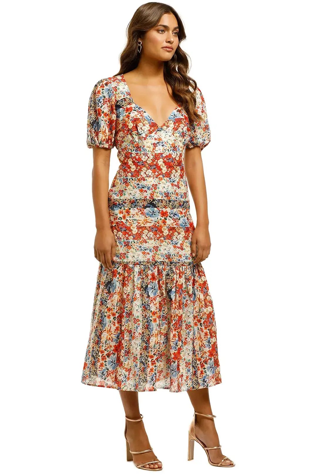 Talulah Carnevale Midi Dress in Soiree Print Size 10 photo 2