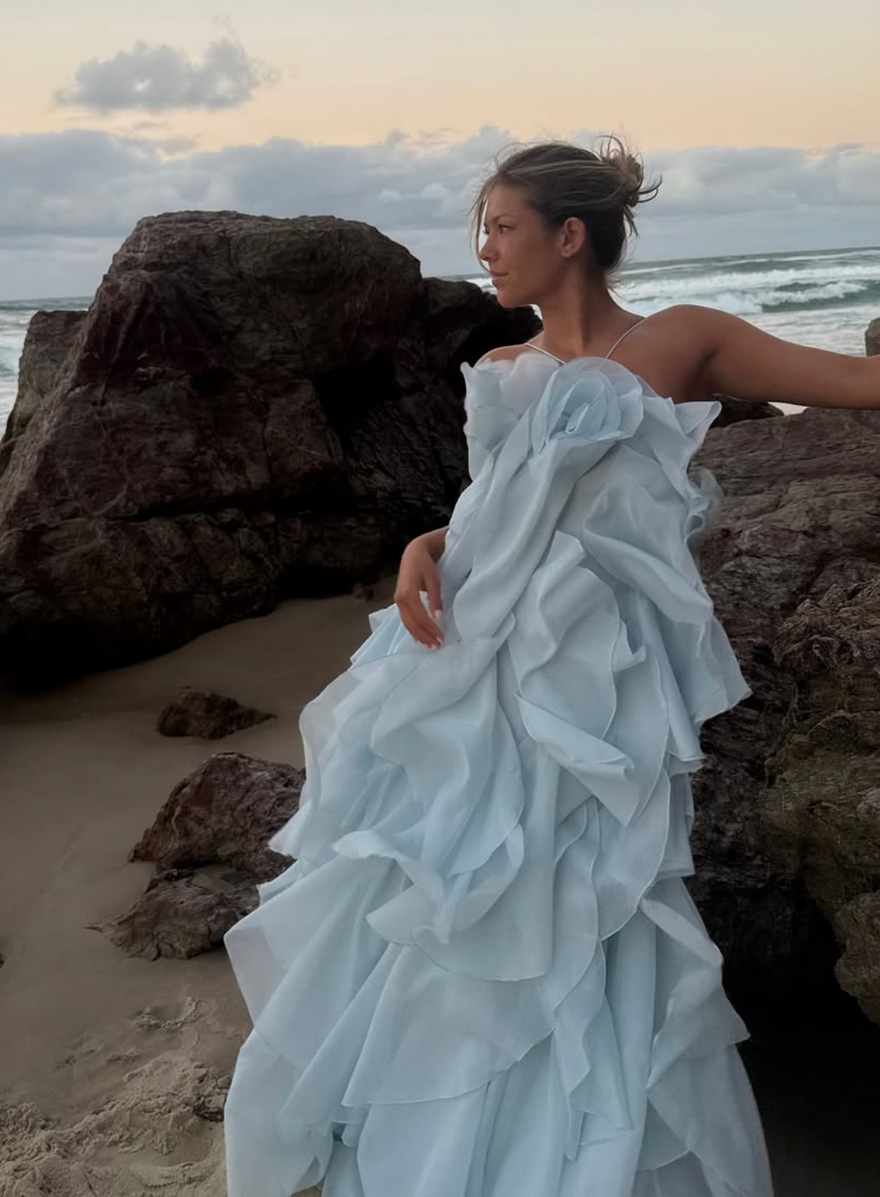 Aje Pandorea Layered Maxi Dress Blue photo 2