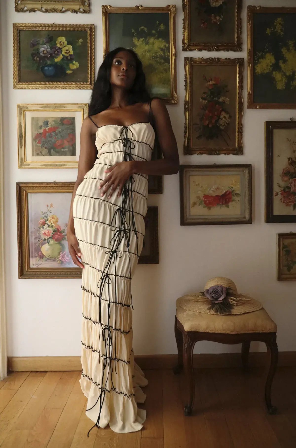 Mirror Palais Tunnel Ruffle Gown Shell Size 8 photo 7