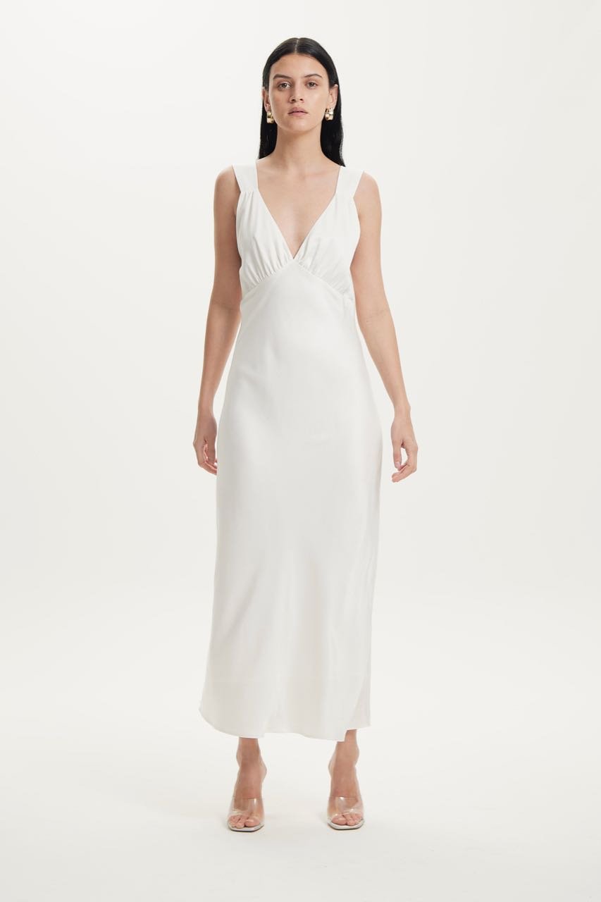 Third Form Magnetic Camisole Bias Slip Dress - Off White photo 3