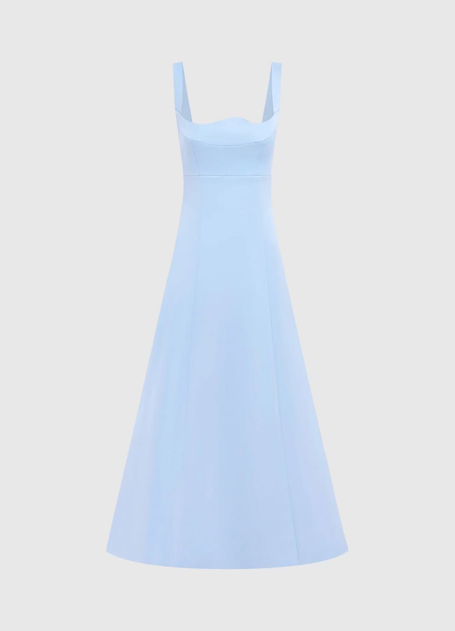 LEO LIN ODETTE MIDI DRESS - SKY BLUE photo 6