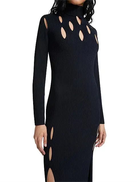 Dion Lee Slashed Rib Dress Black XS photo 3