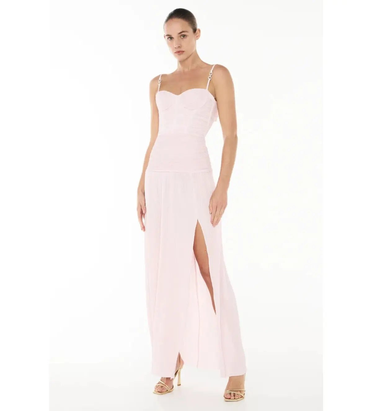 Manning Cartell Double Time Pleat Maxi Dress Hydrangea Size AU 10 photo 2